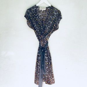 Rory Beca Leopard Print Silk Dress